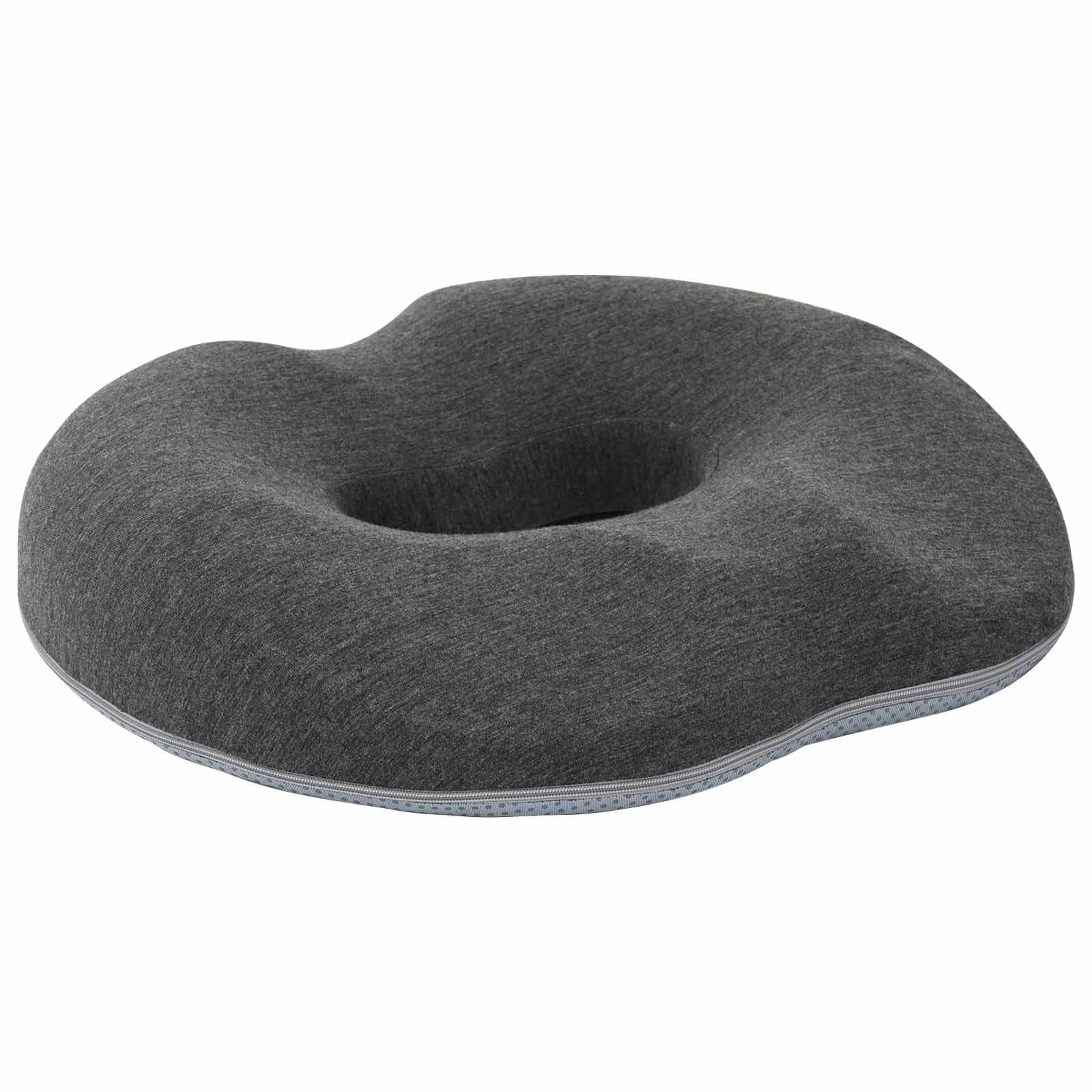 Cuscino Seduta Ergonomico in Memory Foam Grigio 42x36,5x8 cm | Supporto comodo per sedia da ufficio o cucina, con fodera traspirante rimovibile per il benessere quotidiano.
