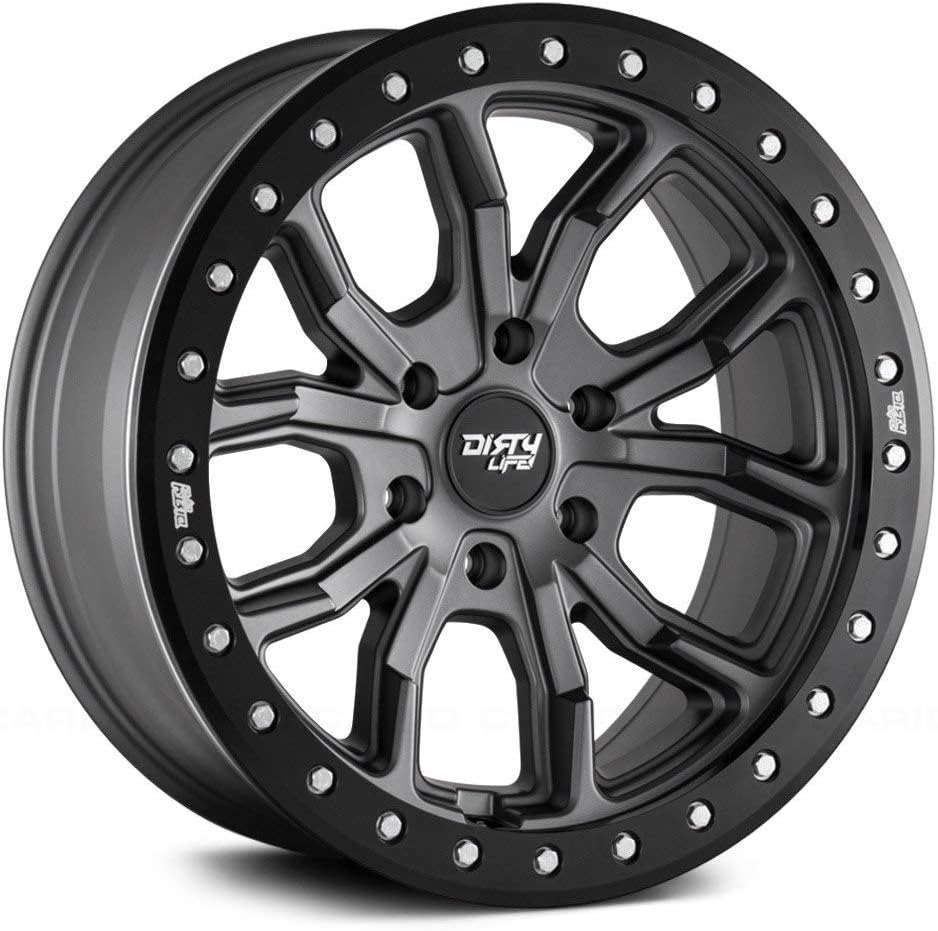 DT-1 17x9, Bolt Pattern: 5x5/, Offset: -12, MATTE GUNMETAL W/SIMULATED RING, set of 1