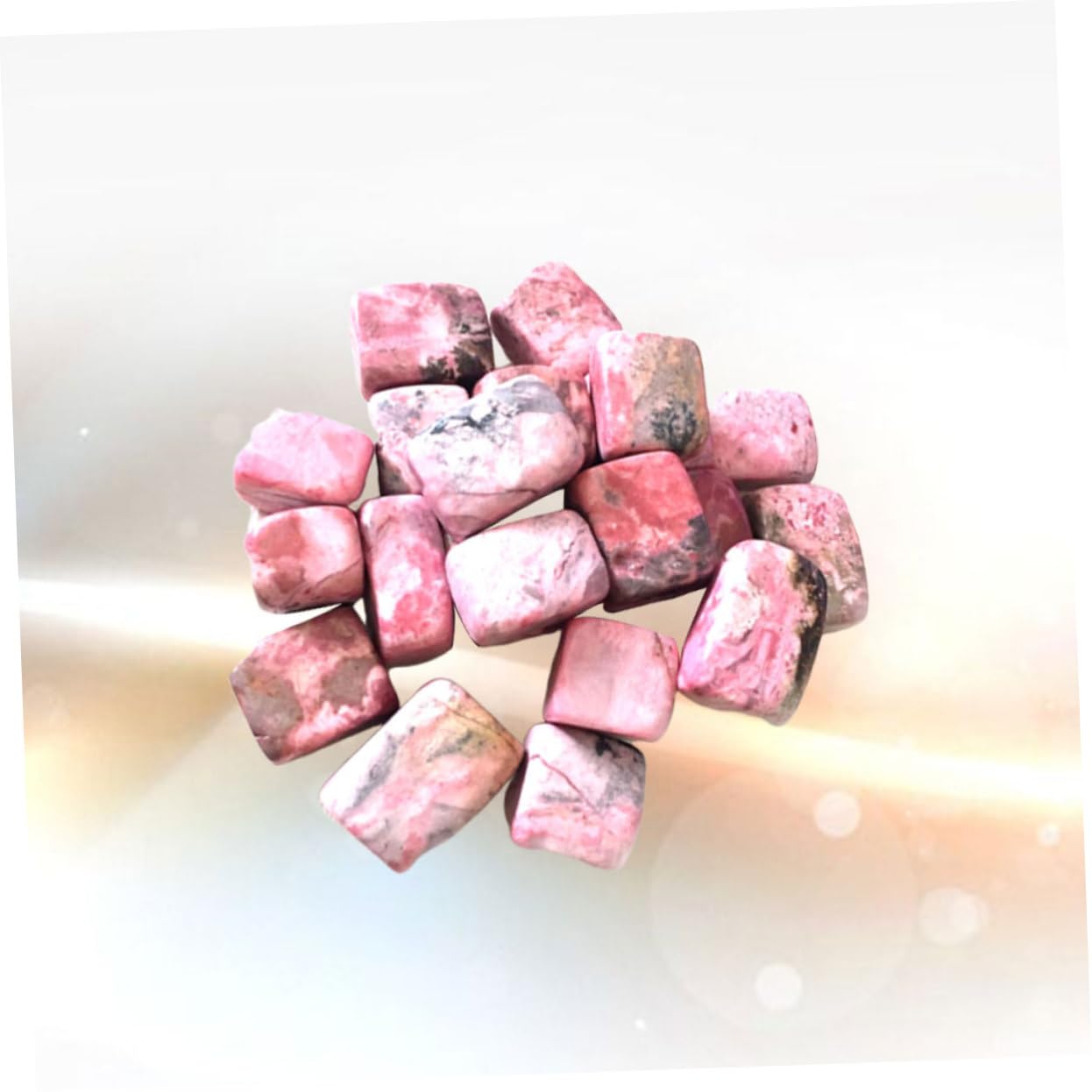 Alipis 1Pack Rose Stone Chips Irregular Shaped Decorative Gravel Pink for Home Decor Fish Tank and DIY Crafts and for Salt Water