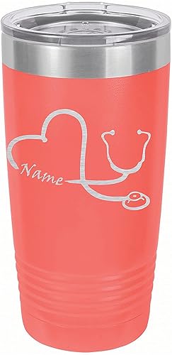 Miniatura 5 de Nurse Stethoscope Personalized Tumbler | Doctor Gift, Customizable 20oz Cup, Engraved Coffee Tumbler, Insulated Tumbler, Metal Bottle