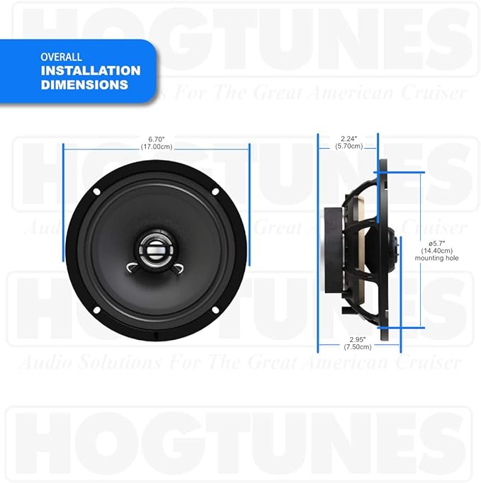 Kit de Parlantes Hogtunes G4 SG KIT-RM 225W RMS 6.5" para Harley-Davidson 2014-2024 miniatura 2