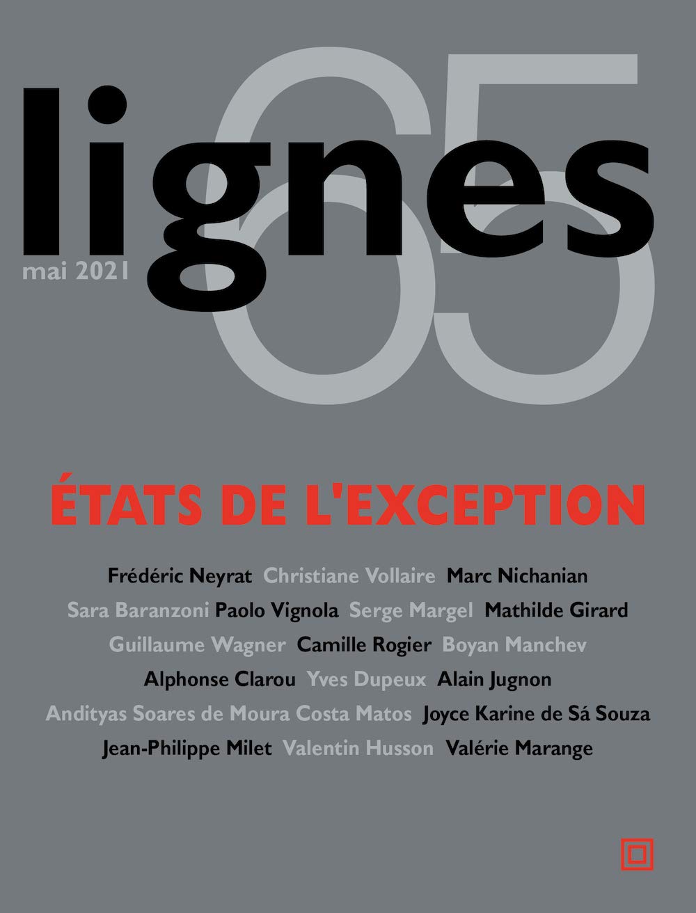 Revue Lignes N°65: Etats de l'exception