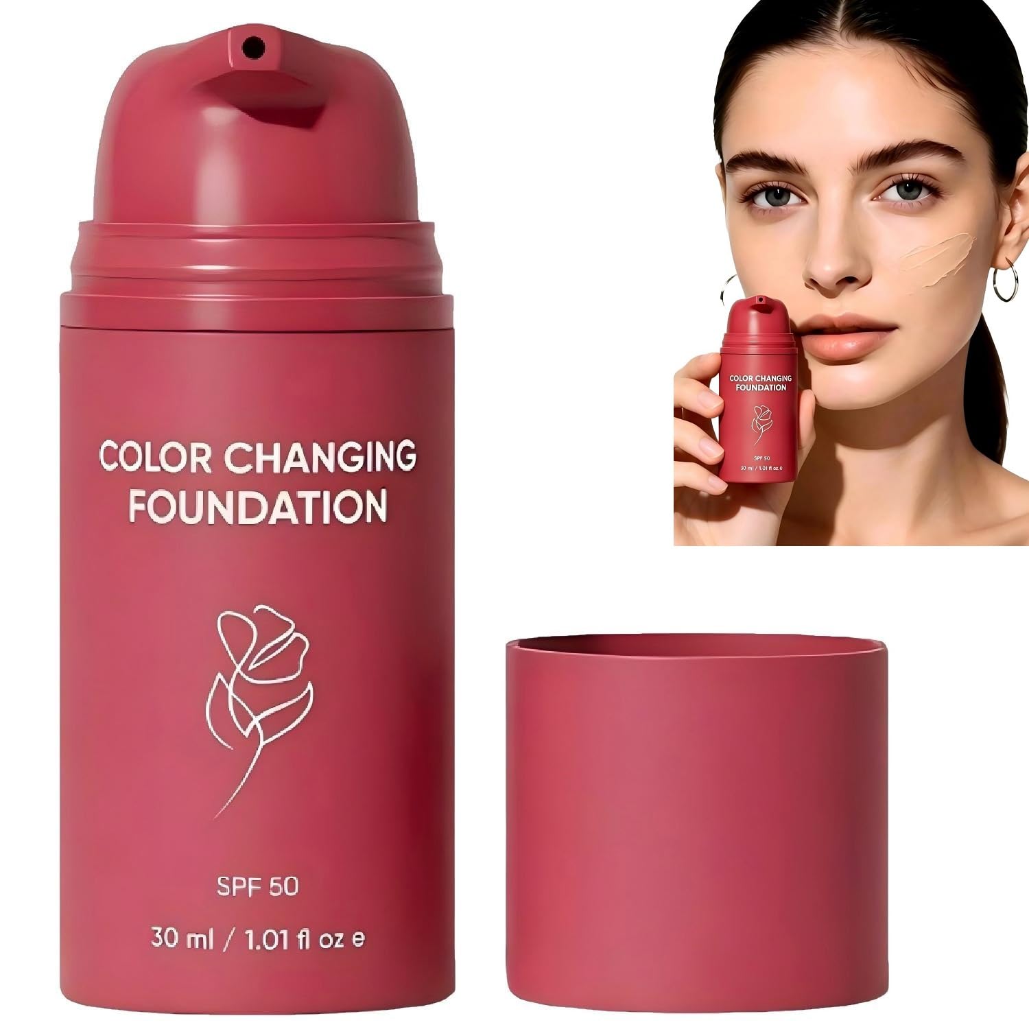 Korean Color Changing Auto Adjusting Tone Foundation for Mature Skin