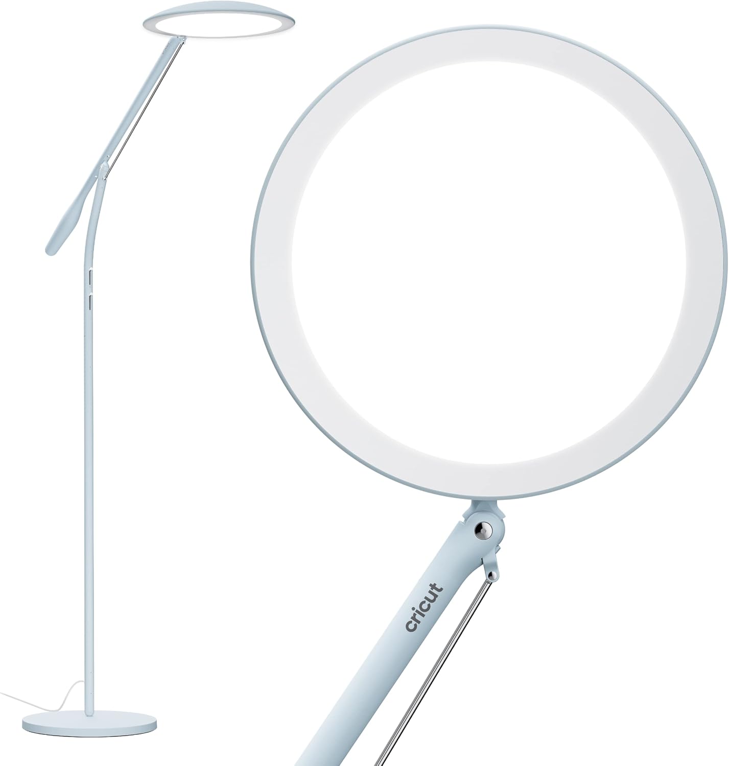 Cricut Bright 360, Ultimate LED Floor Lamp | Standing Lamp for Craft Room, Bedroom, and Office - Mist Mist Floor Lamp