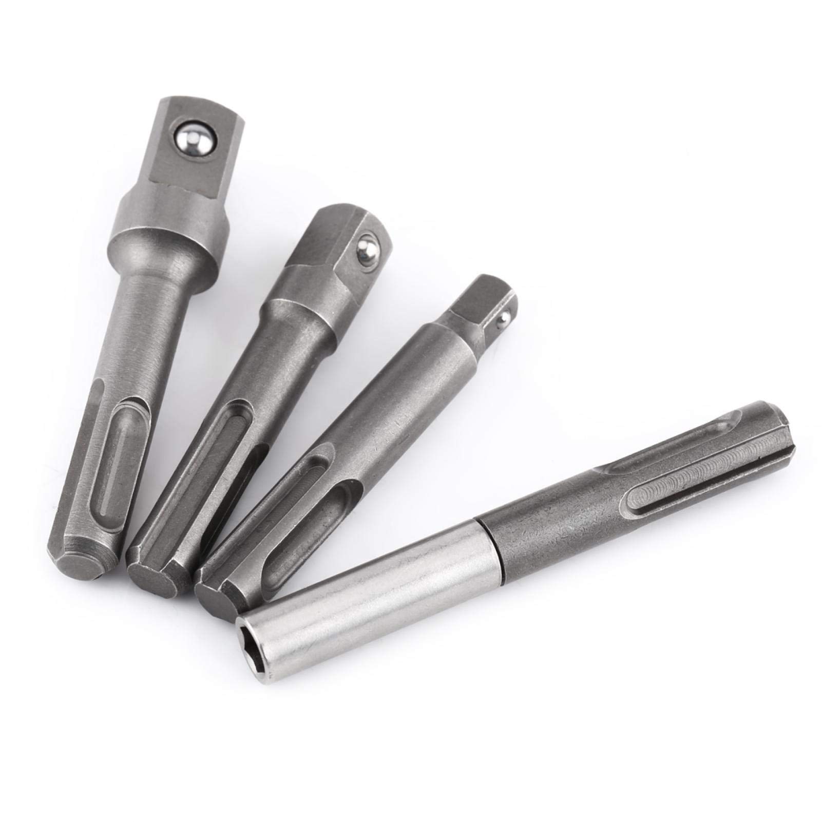 PissenteBit Holder, 1/4"3/8"1/2" Square Drill Bit, Quick Connect Plus Shank, for Cement Brick Wall Various Needs
