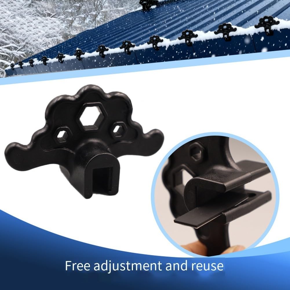 Lot de 10 joints verticaux de toit en métal, module de couverture de glace en plastique pour accumulation de neige sur toiture en métal