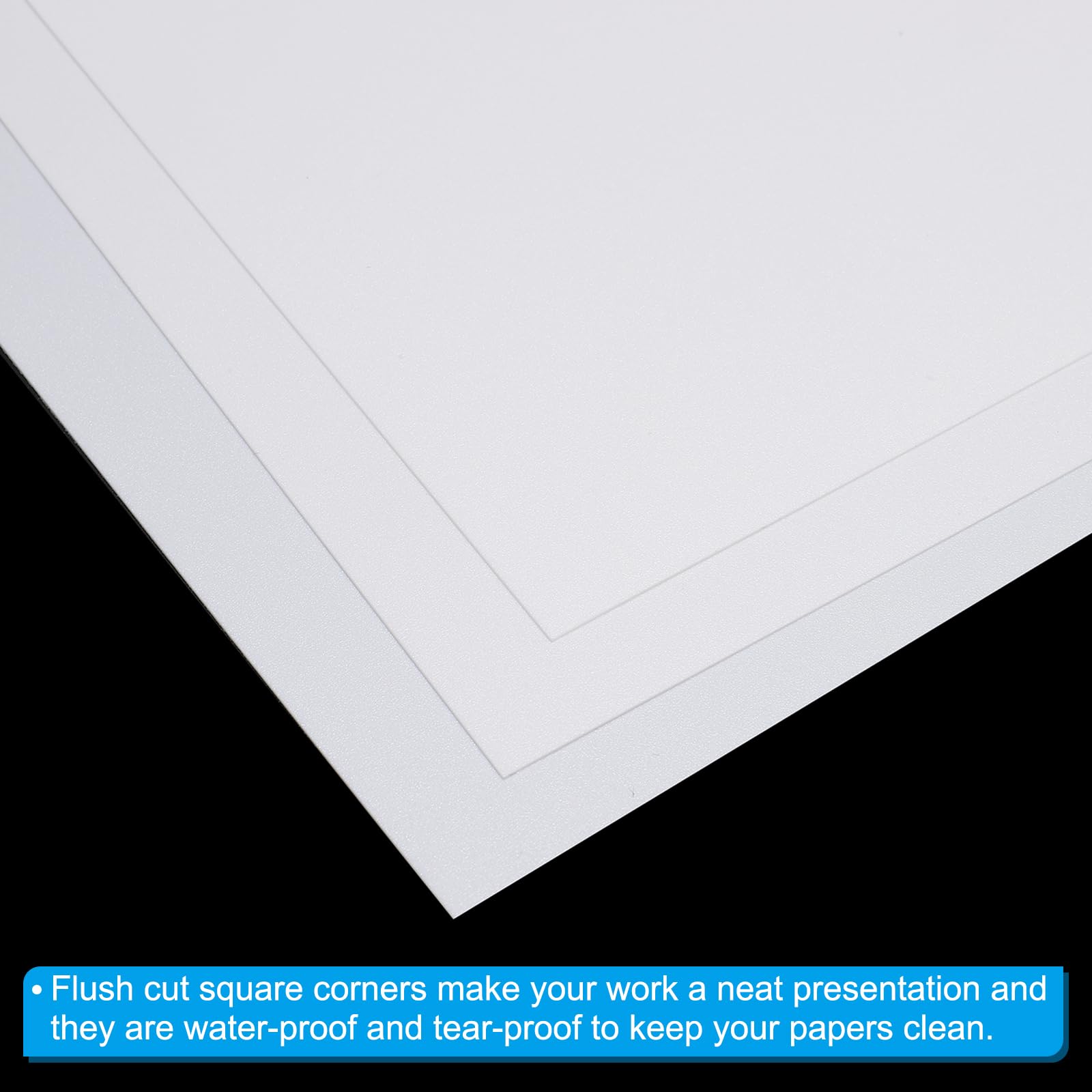 PATIKIL 20 Mil Clear PVC Binding Covers, 20 Pcs Front View Protector Un-Punched A4 Letter Size for Presentation Report, Paper - Image 3