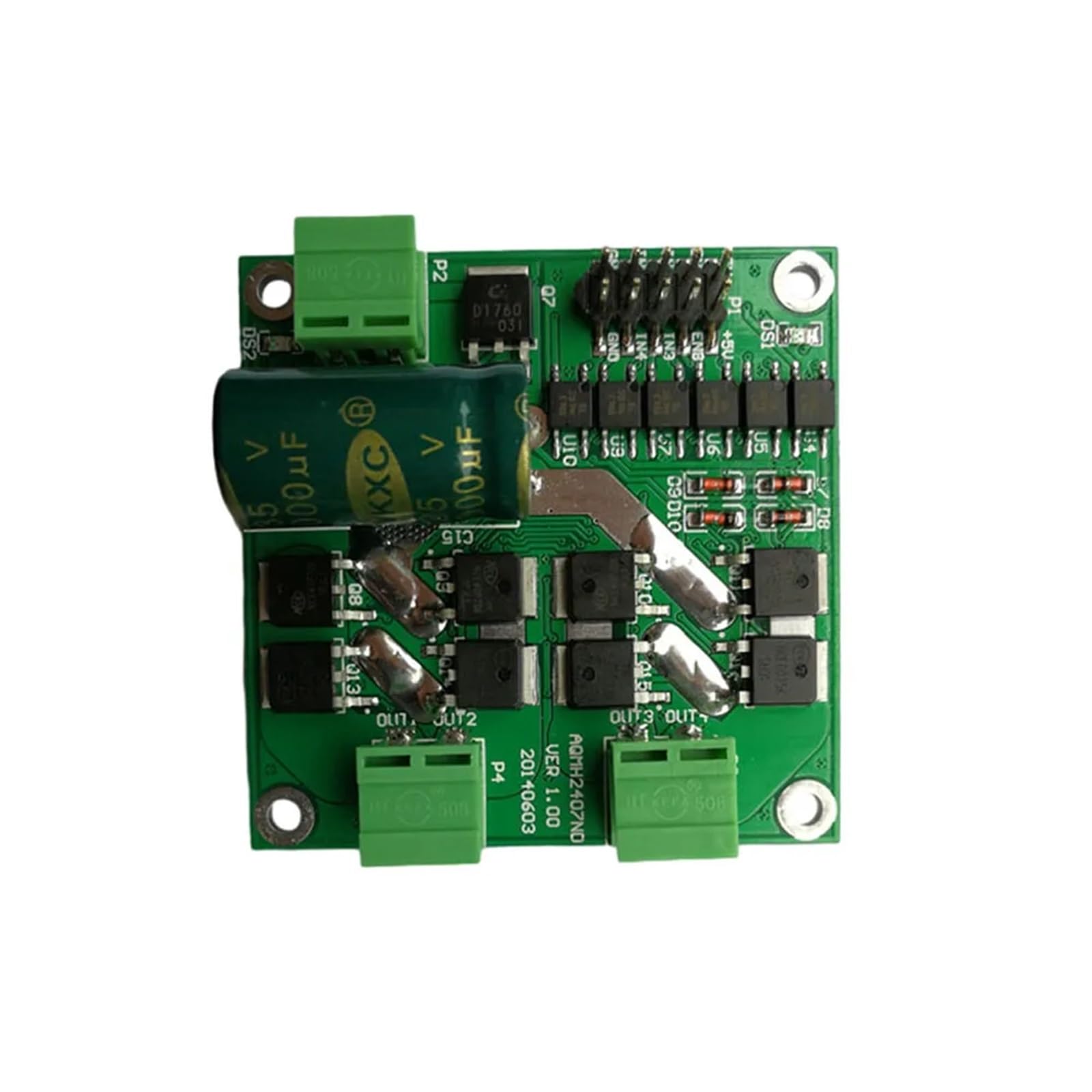 Placa de accionamiento de Motor de 12V y 24V, módulo controlador de velocidad del Motor de puente H, controlador de Motor de rotación inversa hacia adelante for coche inteligente