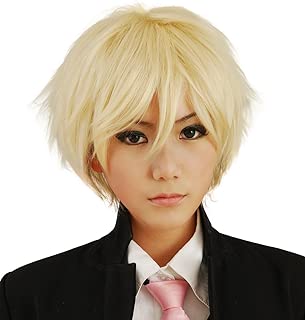 HH Building Cosplay Wig Men's Short Layered Halloween Costume Hair Wig (Blonde) - coolthings.us