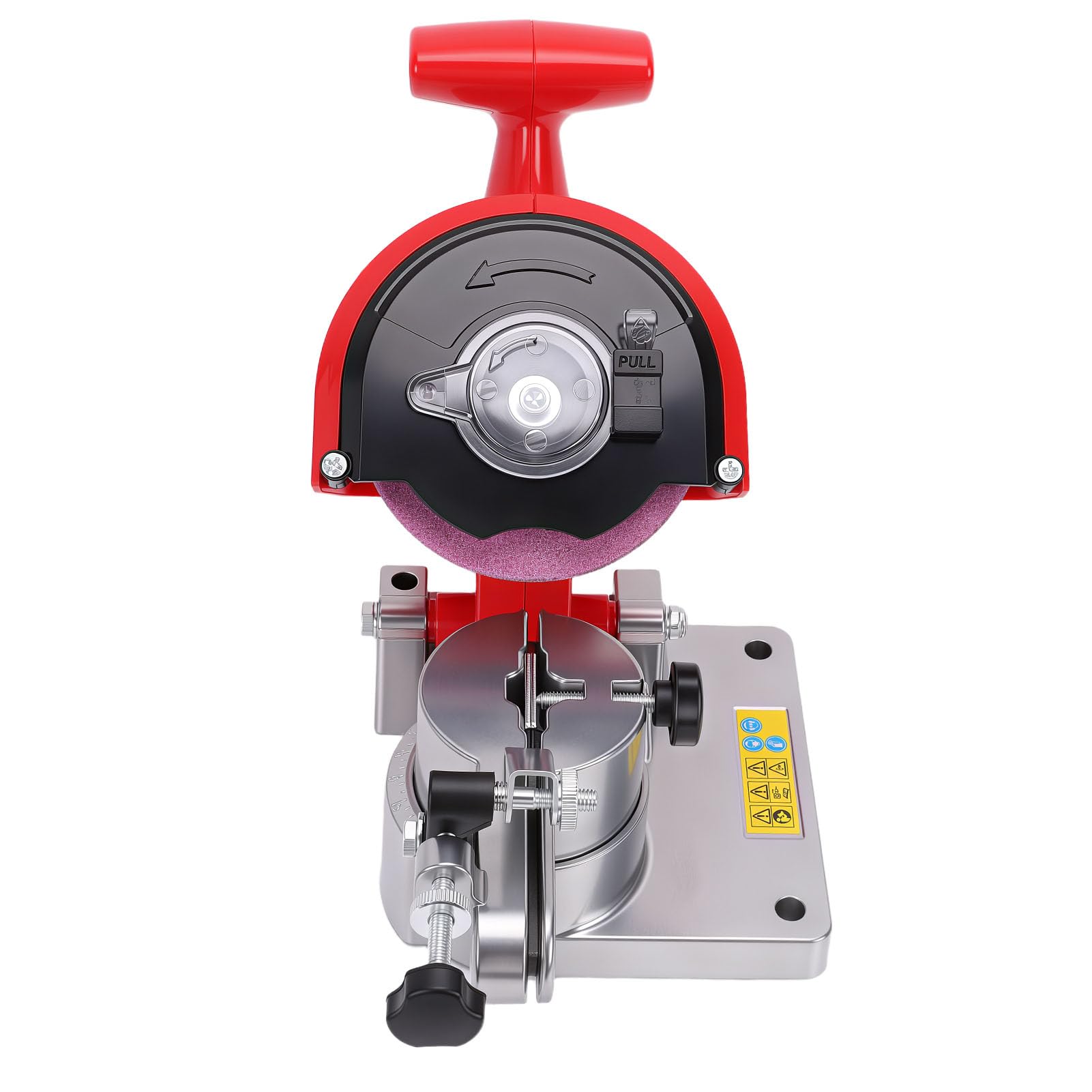 ViaGasaFamido Afilador de Motosierra Eléctrico 250W, con 3 Muelas (Enchufe de la UE) | Amoladora de motosierra, ángulo ajustable de 8400 RPM para cadenas de paso de 1/4 pulg. a 3/8 pulg.