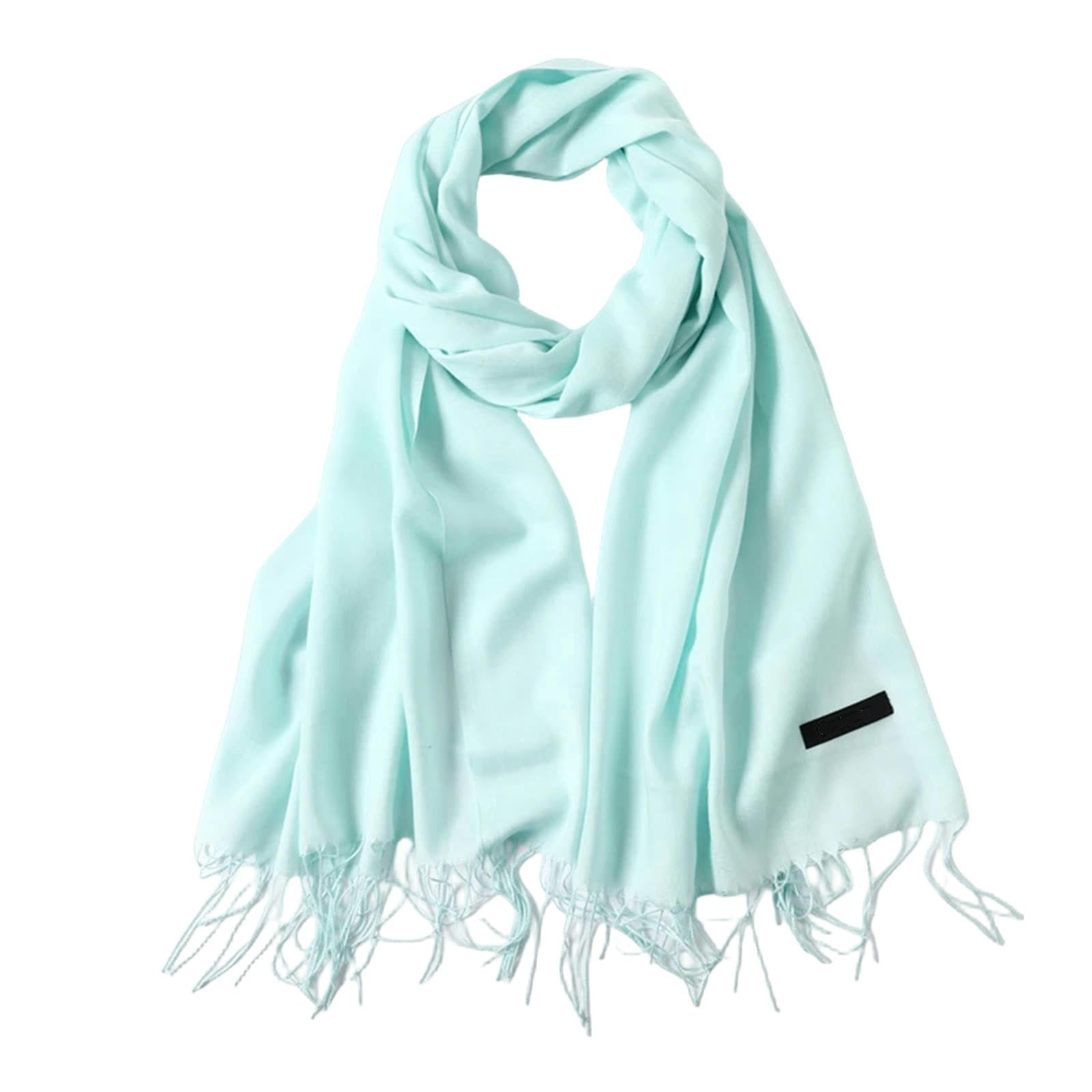 MdybF Schals & Tücher für damen Feste Farbe Weicher Frauen Schal Schals Dame Sommer Dünne Schals Wickeln Winter-green_a