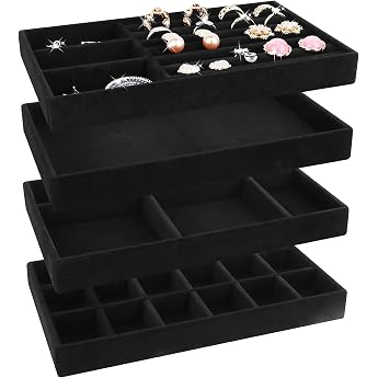 Jewellery Storage Organiser Drawer Jewellery Trays Pack of 4