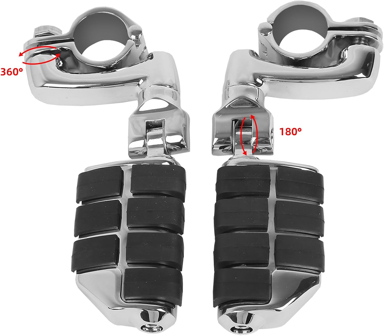 Green-L Adjustable Highway Footpegs Engine Guard Footrest with Mounts Fit for Honda Harley 32mm Crash Bar (B)