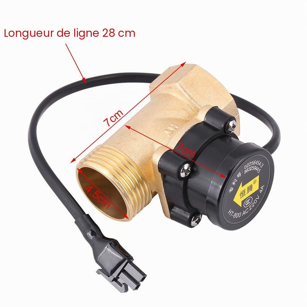 Commutateur de débit d'eau 220V HT-800 G1 Capteur de débit de pompe à eau à filetage 200W Commutateur de commande automatique