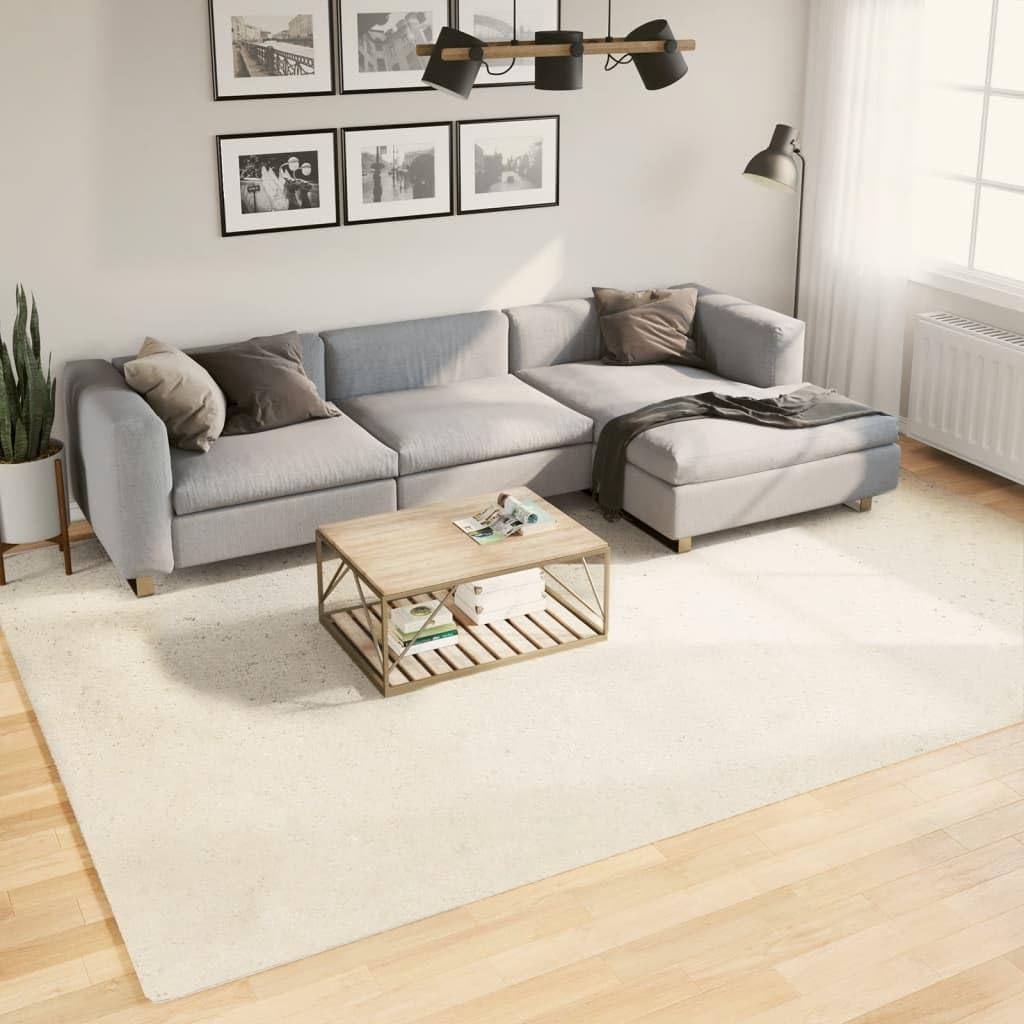 Tapis Oviedo beige grand salon : fini la poussière incrustée avec ce tapis poils courts sain