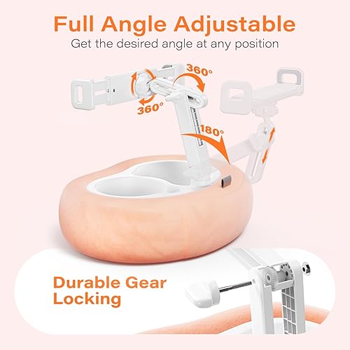 Miniatura 3 de Soporte de almohada para tableta Kindle con bandejas desmontables para iPad Tablet soporte para cama de 4 a 13 pulgadas teléfonoKindle con funda