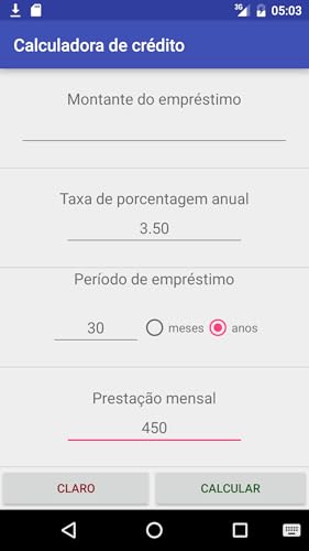 Calculadora de crédito