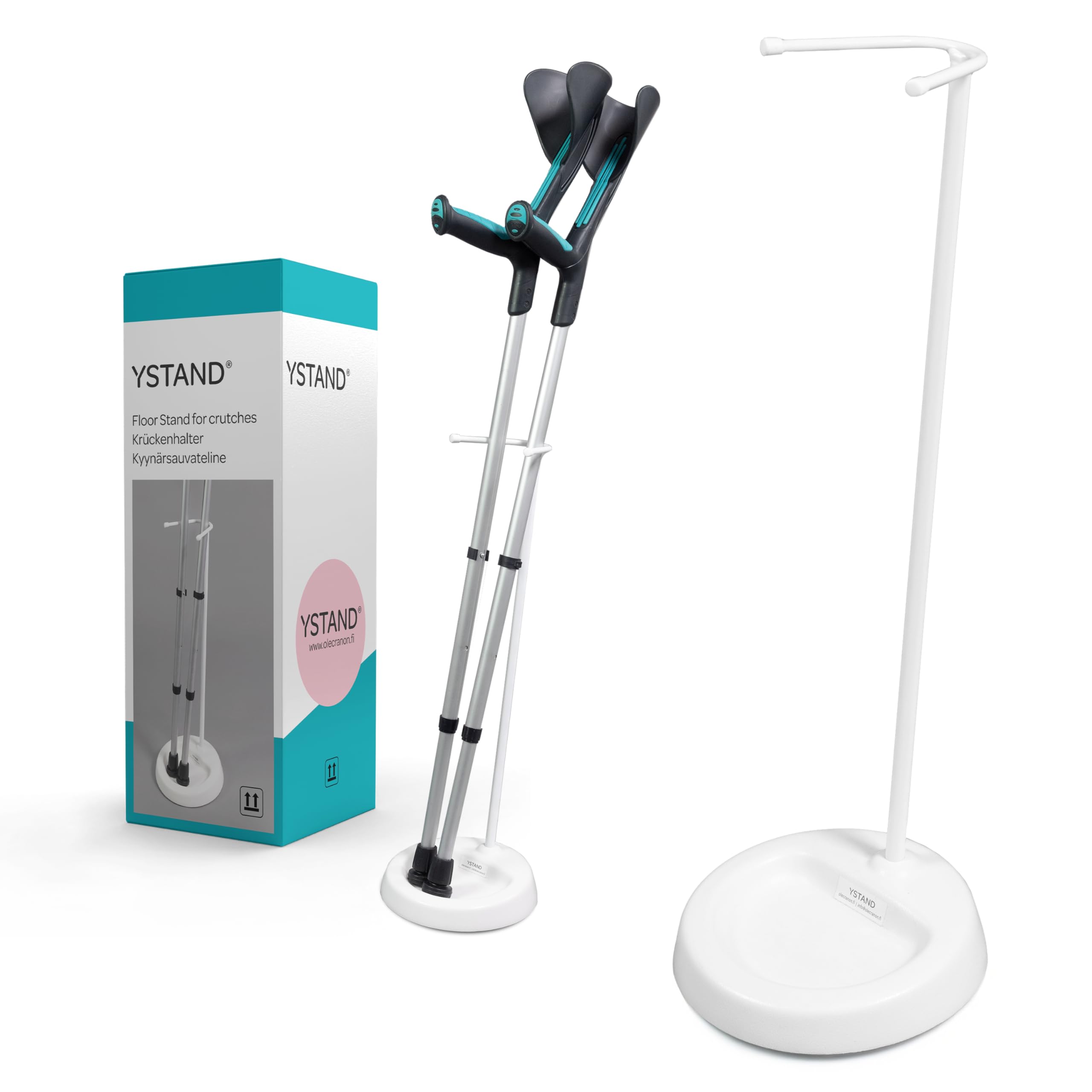 Stojak pod pachami – lekki, przenośny uchwyt na kule 62 cm, stabilne uchwyty do lasek i kul, akcesoria do kul