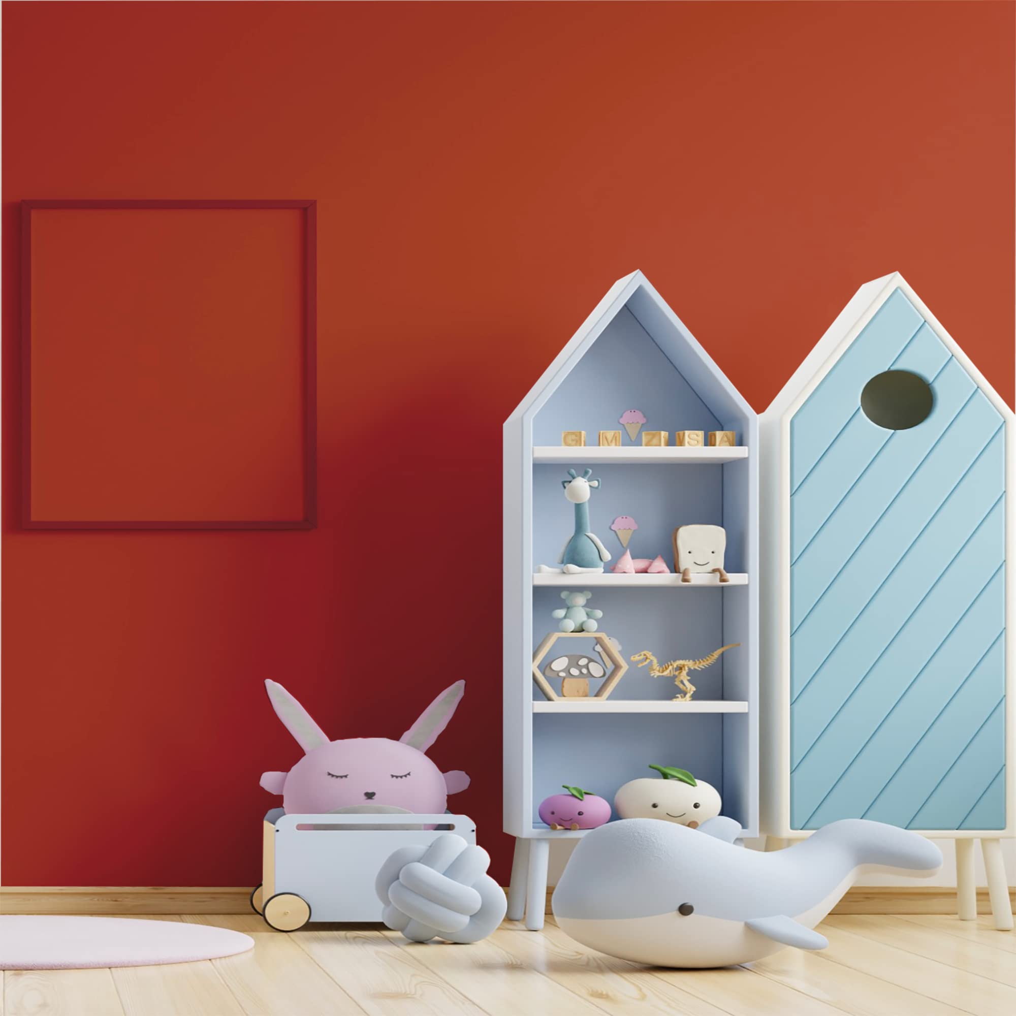 BOX DECO COULEURS Pittura murale naturale ecologica per interni aspetto opaco Natura - 2,5 L / 33 m², Rosso Terracotta