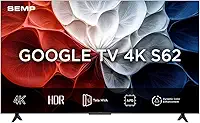 Smart TV Semp 43 Polegadas LED HVA 4K S62 WiFi Bluetooth Google TV 3 HDMI HDR10+ Dolby Audio 43S62