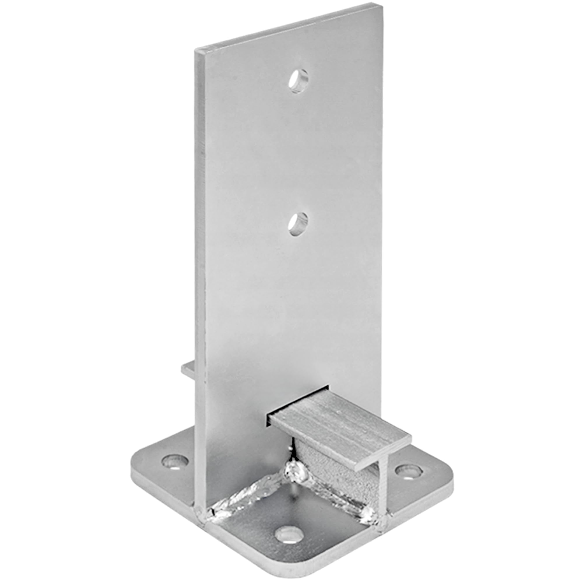 Fence Base Support 100mm x 200mm x 6.0mm (4") Brackets Pack of: 1 Concealed Shoe Pergola, Posts, Bolt Down Feet DIYUK