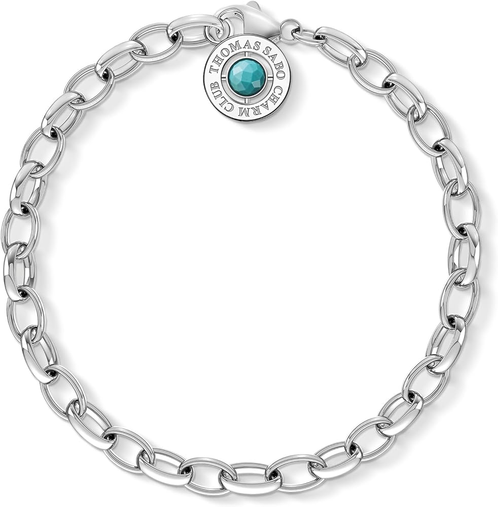 Thomas Saboトーマスサボ　チャームブレスレット　レザー×シルバー Amazon | Thomas Sabo Womenシルバーチャームブレスレット - X0229-404