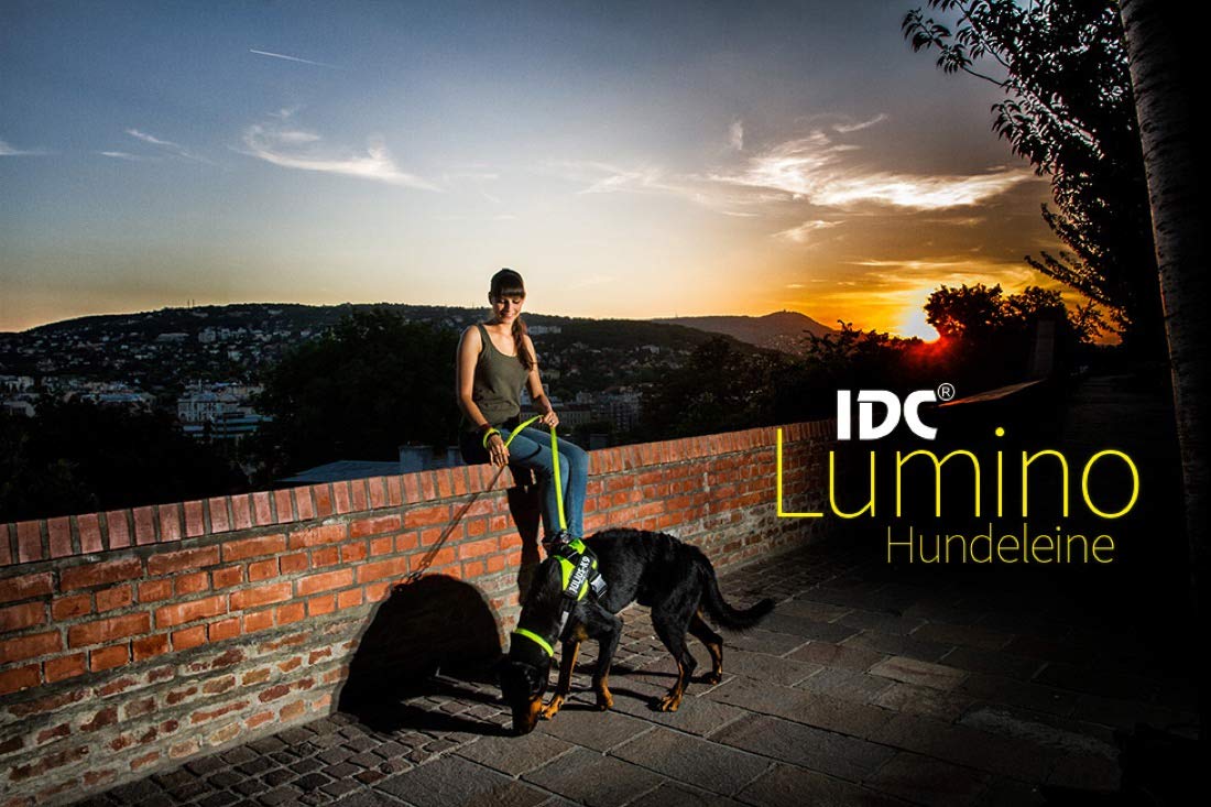 Julius-K9 IDC-Lumino Phosphorescent Leash without Handle, 19 mm x 0.8 m, UV Orange, 0,8 m - Image 2