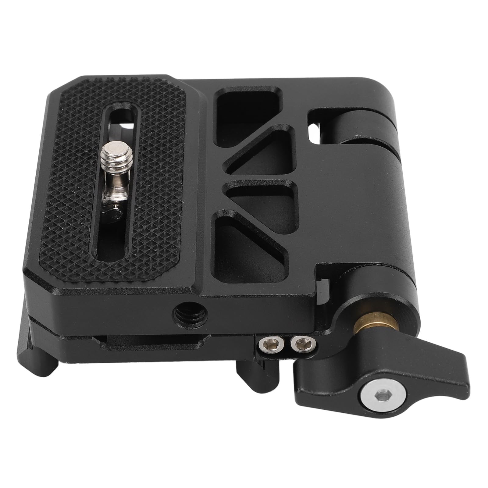 Placa Plegable de liberación rápida con roscas de 1/4 y 3/8 Pulgadas, Adaptador Universal de Montaje para cámara Compatible con Cabezales de Bola de trípode y estabilizadores,