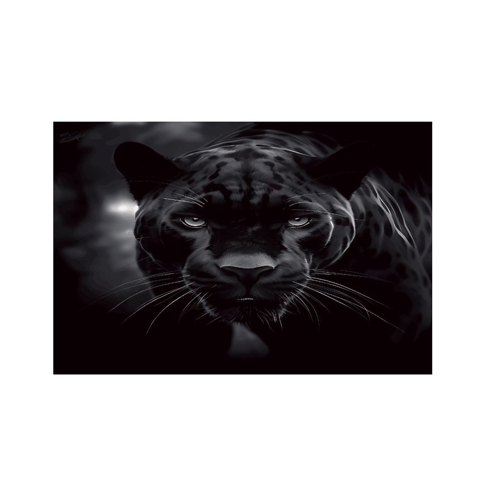 Animal Panther Placemats Non-Slip Heat Resistant Table Mats Flax Washable Cloth Place Mats Easy to Clean Premium Placemat for Kitchen Dining Table Decor Party Outdoor