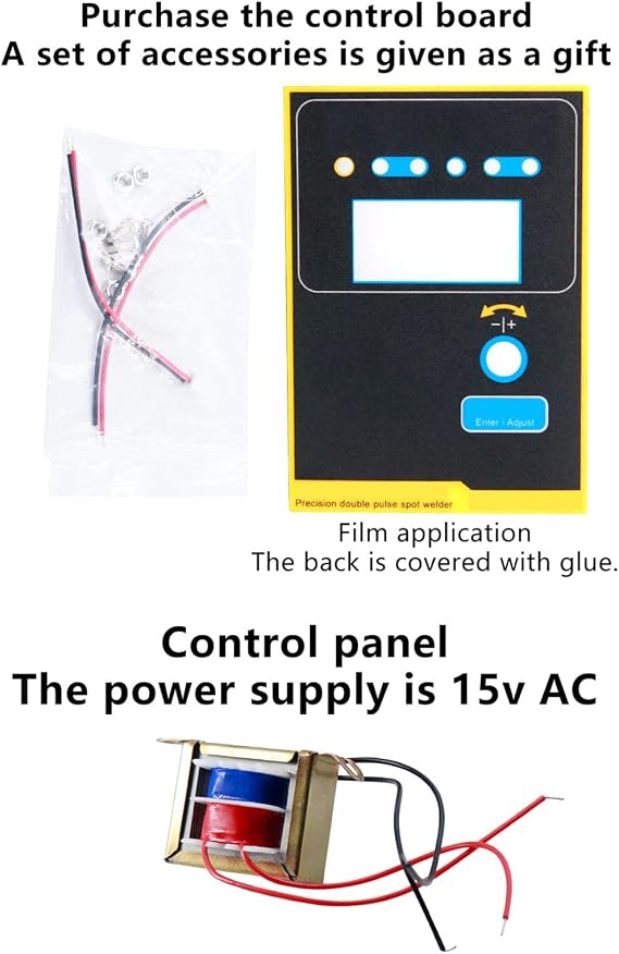 Spot Welder Module 100A Times Control Welding Module Digital LCD Spot Welder Double Pulse Encoder, Digital Display Double Pulse Times Current Controller Welding Equipment (110V)