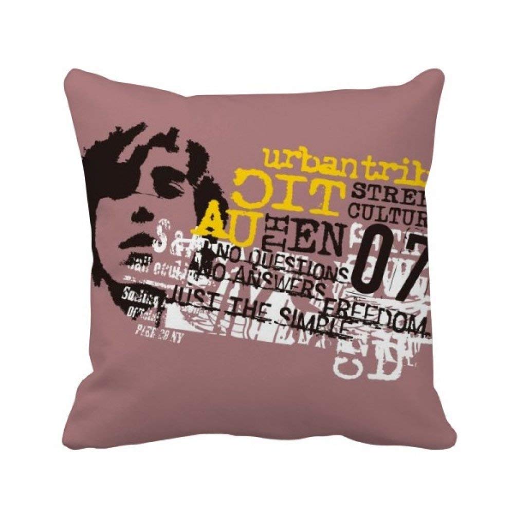 Coussin de rue graffiti 40x40 cm pour salon urbain multicolore chic