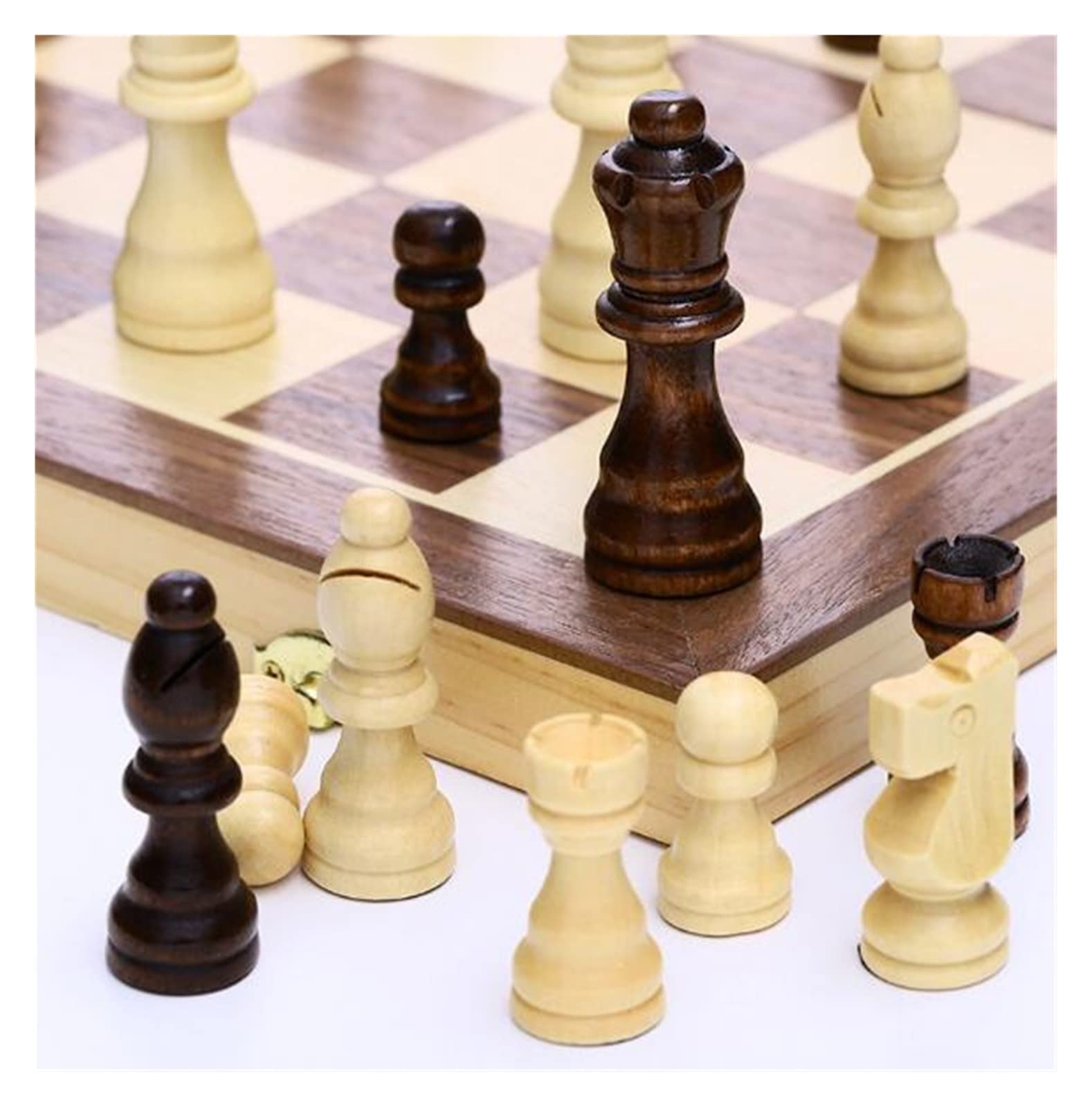 Set Di Scacchi Internazionale Scacchiere Pieghevoli In Legno Da 11 Pollici, Gioco Di Scacchi Da Viaggio Portatile Artigianale Per Torneo Per Principianti Scacchi Internazionali Scacchiera Professional