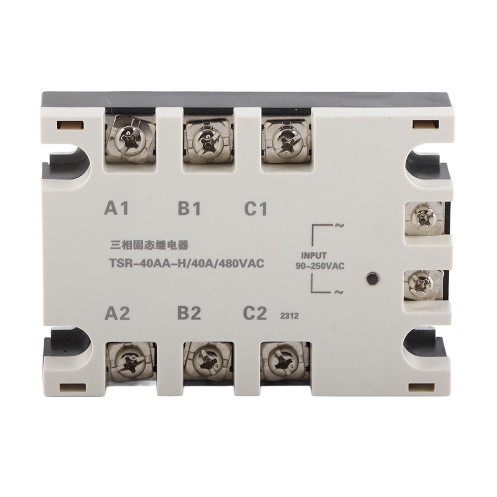 Relè a stato solido trifase 40A CA SSR 90‑250VAC Carico 24‑480VAC TSR‑40AA H per automazione industriale