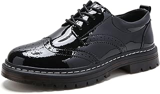 Womens Oxford Shoes Comfort Lace Up Slip Resistant Patent Leather Dress Shoes - Buy now