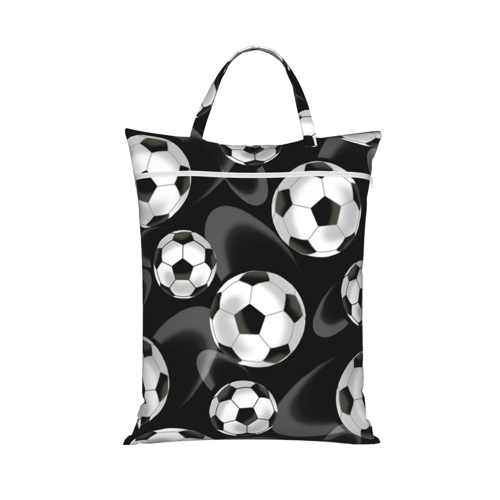 YFSGDLBN Soccer Black printed Travel dirty laundry bag clothes pack Storage Basket Bag