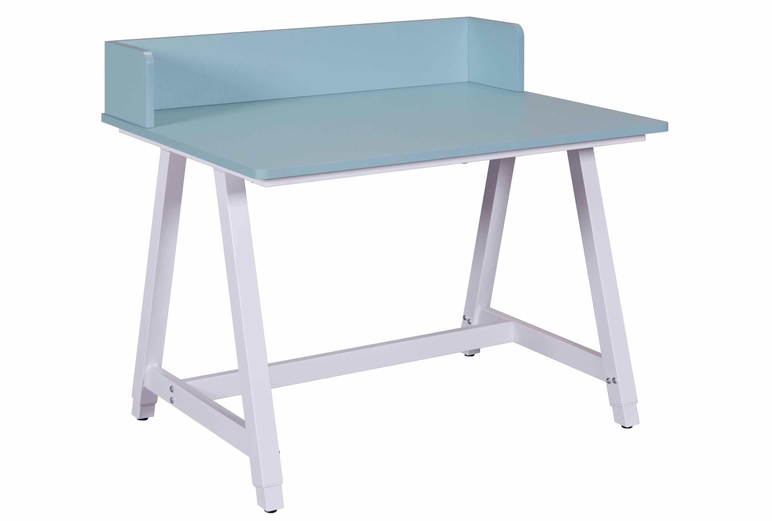 Inter Link - Escritorio Infantil - Escritorio Ajustable en Altura - para niños - con Accesorio - Mesa Estable - Habitación Infantil - Ergonómico - Mesa de Estudio y Trabajo - Blanco/Azul - Emmelie