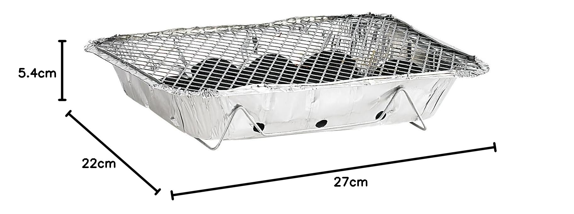 Infactory Barbecue usa e getta, confezione da 2 pezzi, con carbone & accendifuoco