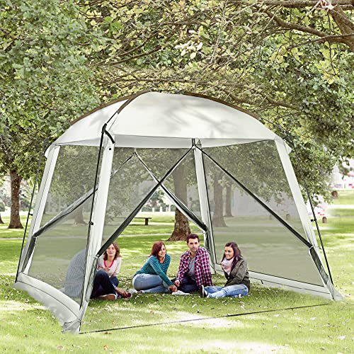 Outsunny-10-x-10-Screen-House-Room-UV50-Screen-Tent-with-2-Doors-and-Carry-Bag-Easy-Setup-for-Patios-Outdoor-Camping-Activities