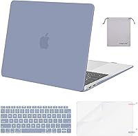 Vista 10 de MOSISO - Funda rígida y de plástico compatible con MacBook Air de 13 pulgadas versión 2022, 2021-2018, A2337 M1 A2179 A1932; con cubierta