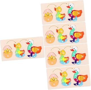 Toyvian 5 Conjuntos Quebra-Cabeça De Madeira Brinquedo Educacional Brinquedo Da Criança Quebra-Cabeça Brinquedos De Madeira Criança Brinquedo Quebra-Cabeça Montessori Brinquedos Estéreo