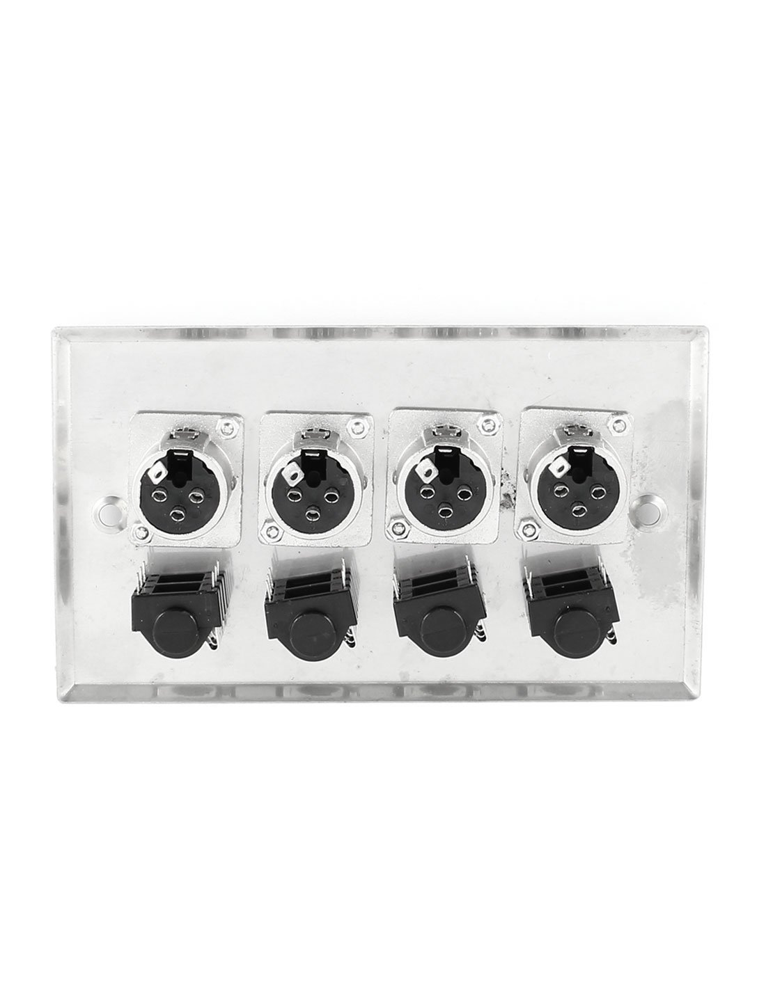 N/A - Pannello da parete per altoparlante 4 x XLR 4 x 1/4 pollici, 6,35 mm, connettore jack