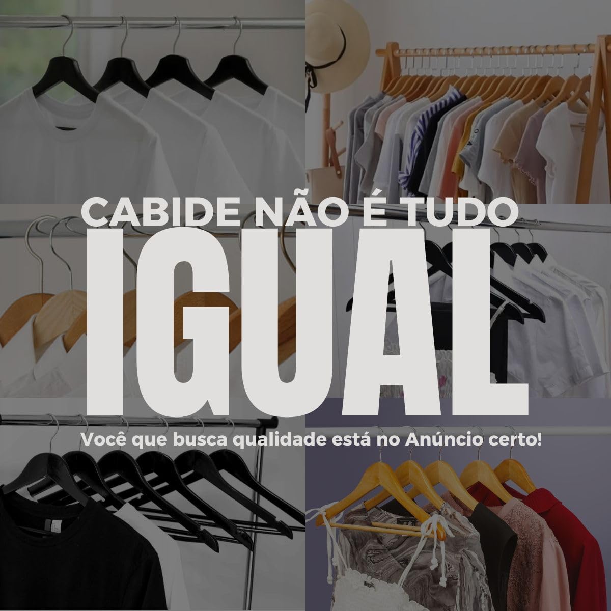 Cabide Madeira variações Preto ou Marfim (10, Marfim)