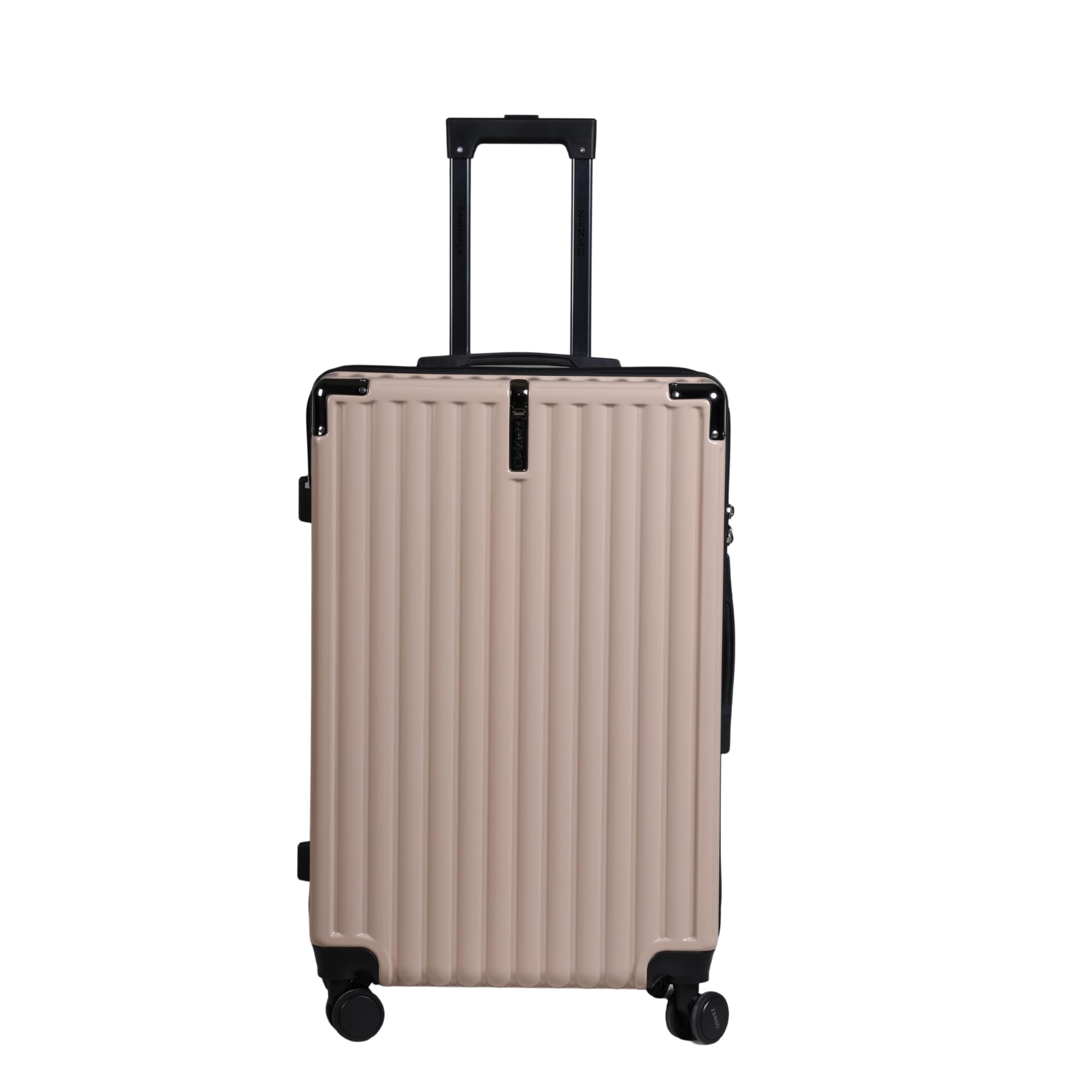 Horizon 21 Inch Polycarbonate Suitcase for International Travel | Hard Shell Wheeling Carry on Luggage for Men & Women | TSA Lock & 360° Spinner 8 Wheels Suitcase for Travel Medium Size (Beige)-image-10