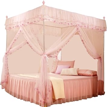 4 Corner Post Net 47.2"W x 78.7"L x 78.7"H Canopy Bed Curtains Bed Canopy
