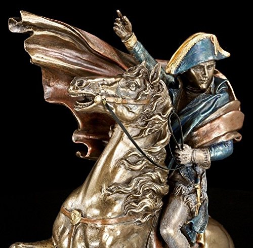 Statue Napoléon Bonaparte à Cheval – Bronze Et Marbre – Style Art Déco Français