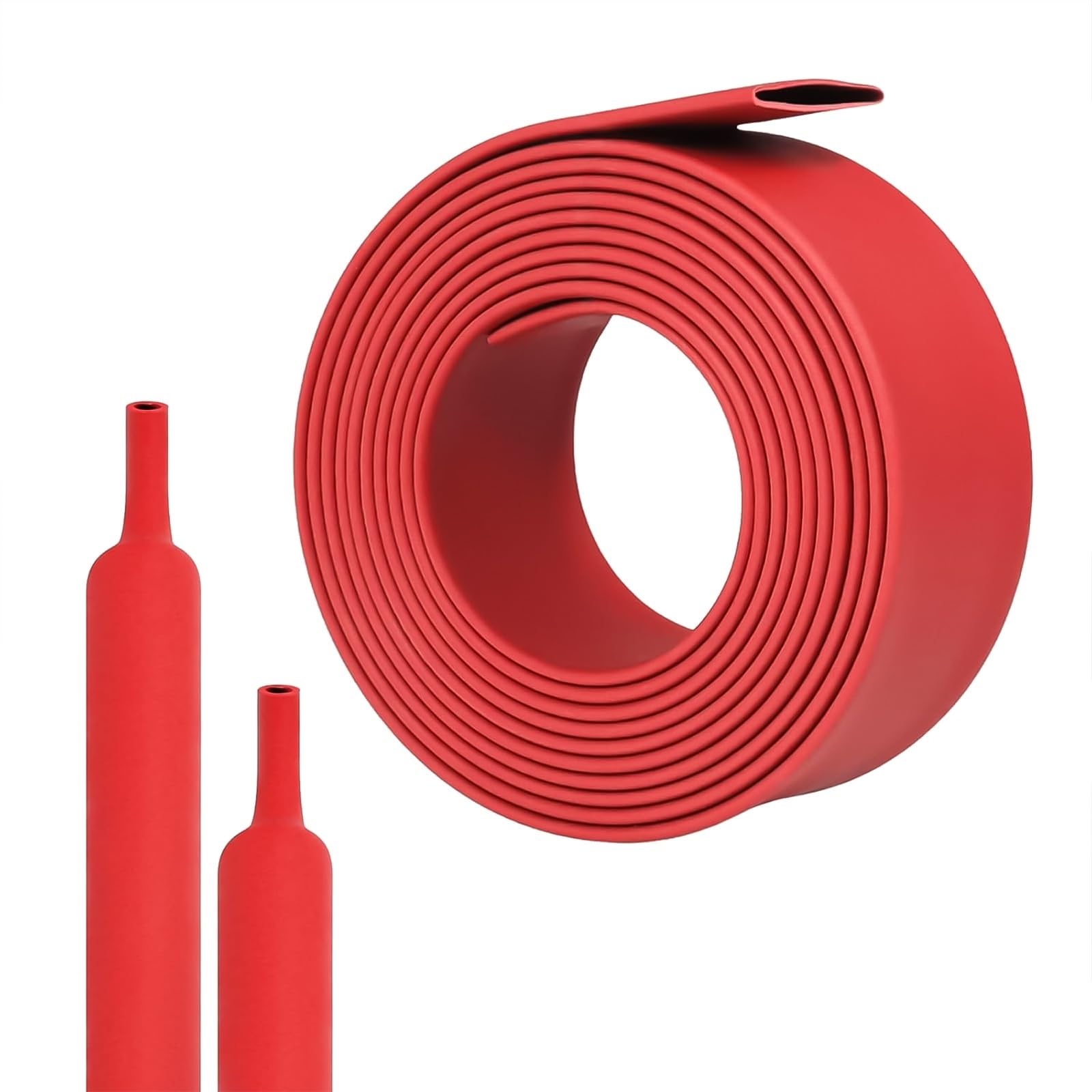 Tubo termorestringente da Φ1/16" a Φ2-5/9" con rapporto 3:1 Tubo termorestringente con rivestimento adesivo a doppia parete, impermeabile, rosso industriale(8 mm,10m-32.8ft)