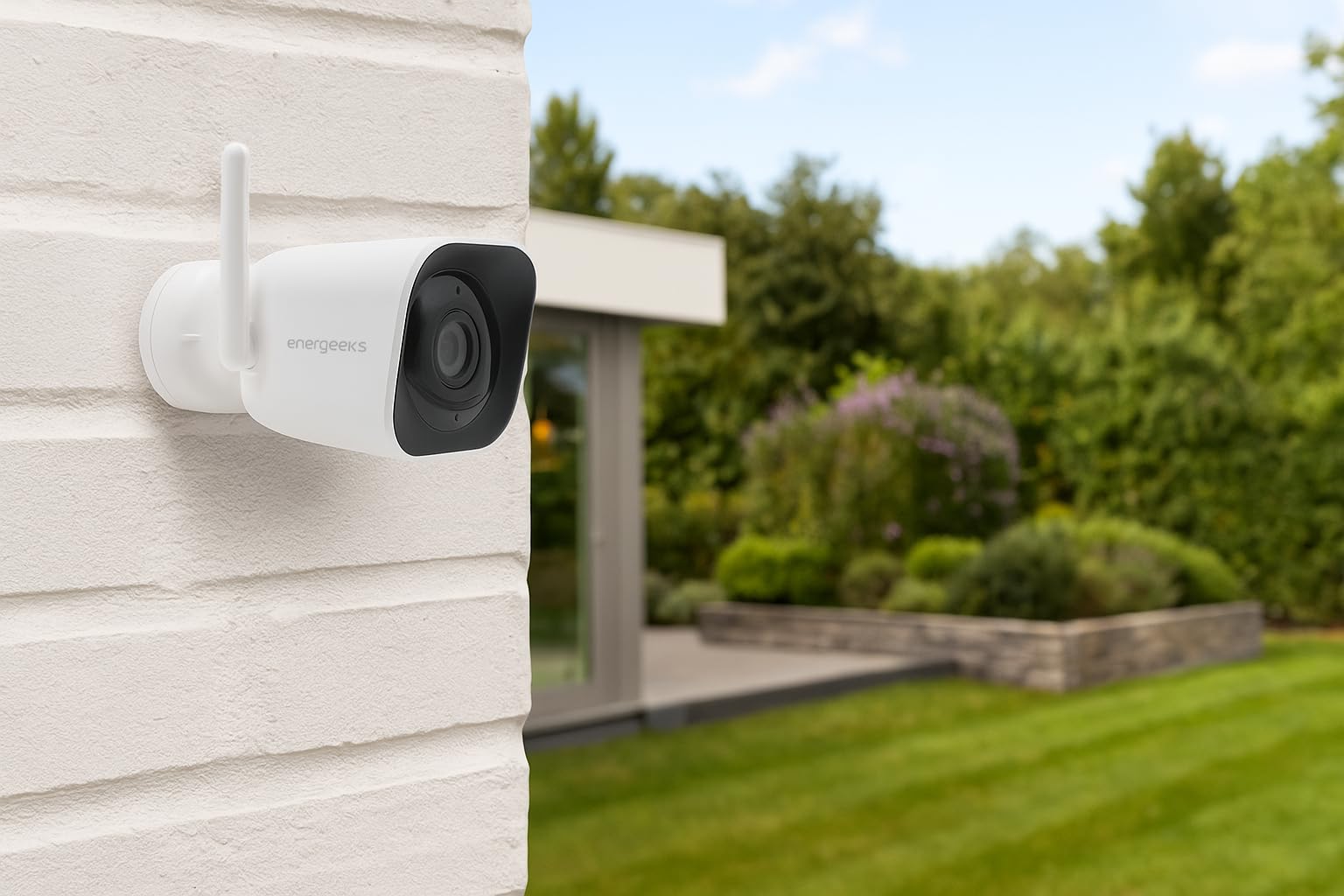 Energeeks - Grabador NVR - 4 Cámaras de Exterior Incluidas - 16 Canales - Disco Duro 1TB - Grabación 24/7 - Conexión RJ45 - Solo Compatibles con Cámaras de Seguridad con Protocolos ONVIF