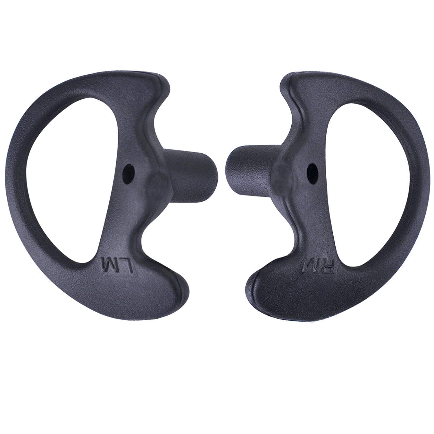 Universal Replacement Soft Silicone Open Ear Insert Earmould for Two Way Radio Earmold Coil Tube Audio Kits UV-5R UV-B6 BF-888S UV-B5 (Black, 5 Pair Small)-picture-31