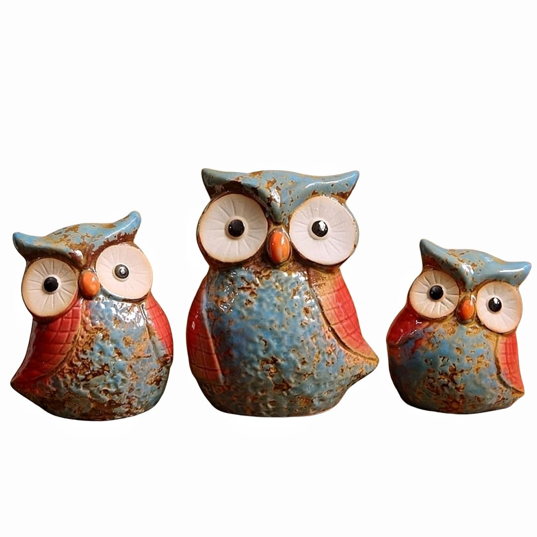 Amazon.co.jp: フクロウ 置物 ガーデン オブジェ かわいい フクロウ