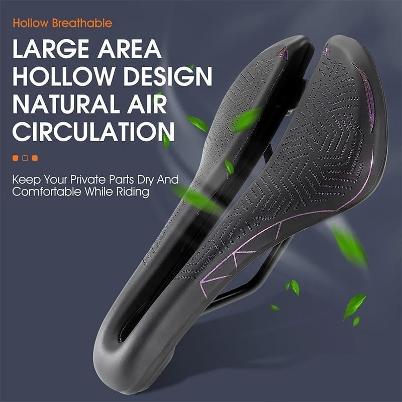 Hollow Bicycle Saddle PU Waterproof Aerodynamic Bike Cushion Shock Absorption Cycling Seat MTB Road Bike Accessories